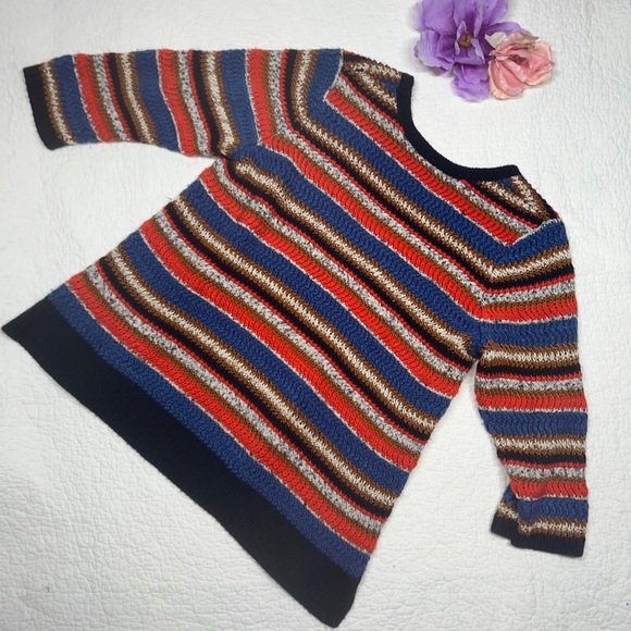 Lane Bryant Women’s Harvest Colors Striped 3/4 Sleeve plus Sized Sweater; 22/24 - Picture 2 of 4